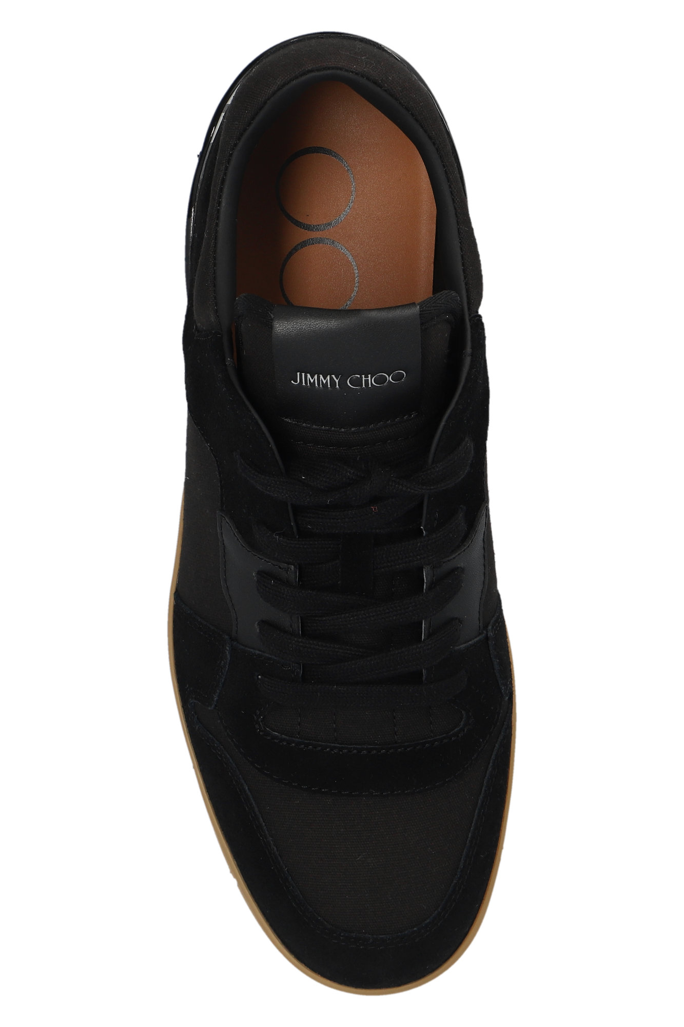 Jimmy Choo☆Florent M FLORENT/M | Black Crosta and Canvas Trainers with Choo